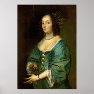 Van Dyck - Portrait Of Mary Ruthven Artist's Wife Poster