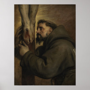 Van Dyck - Saint Francis Of Assisi At The Foot Of… Poster