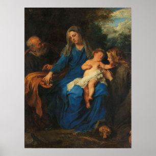 Van Dyck - The Holy Family With Mary Magdalene Poster