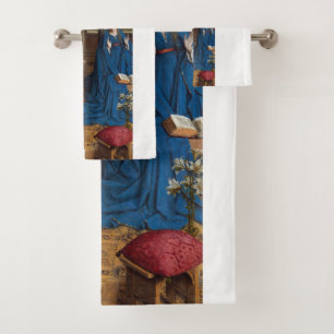 Van Eyck’s Annunciation Premium Cathedral Light Bath Towel Set