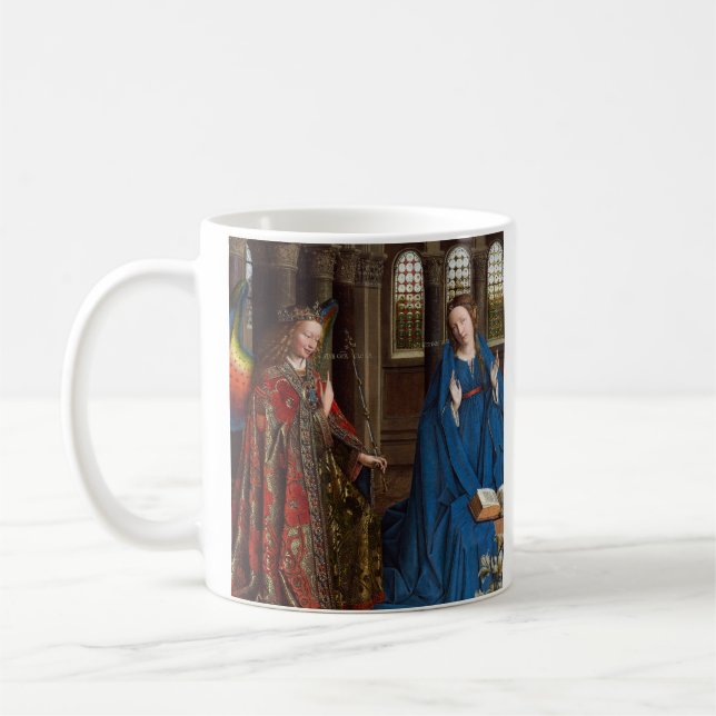 Van Eyck’s Annunciation Premium Cathedral Light Coffee Mug (Left)