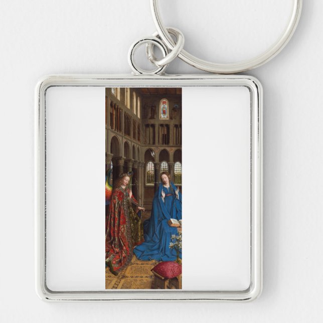 Van Eyck’s Annunciation Premium Cathedral Light Key Ring (Front)