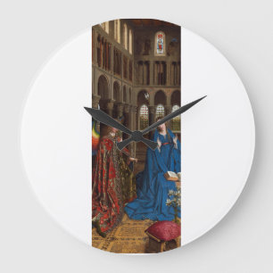 Van Eyck’s Annunciation Premium Cathedral Light Large Clock