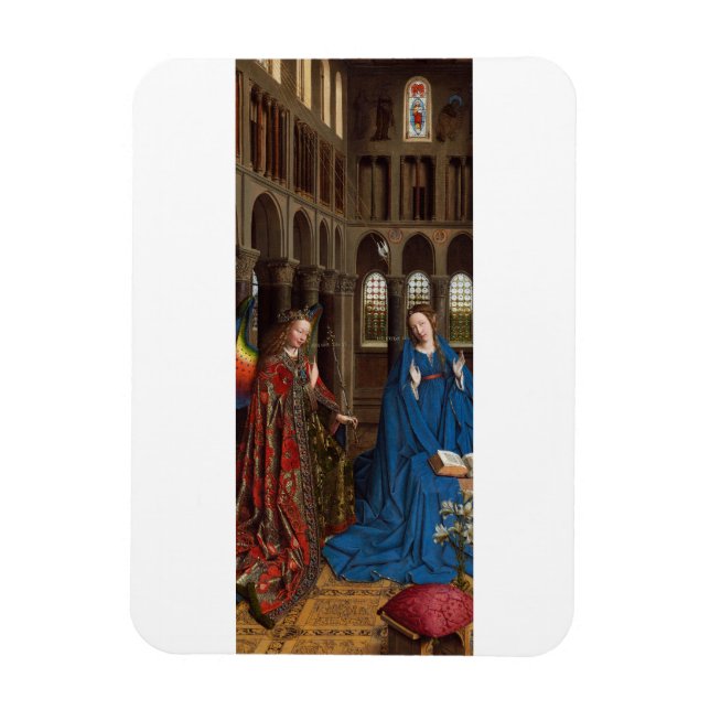 Van Eyck’s Annunciation Premium Cathedral Light Magnet (Vertical)