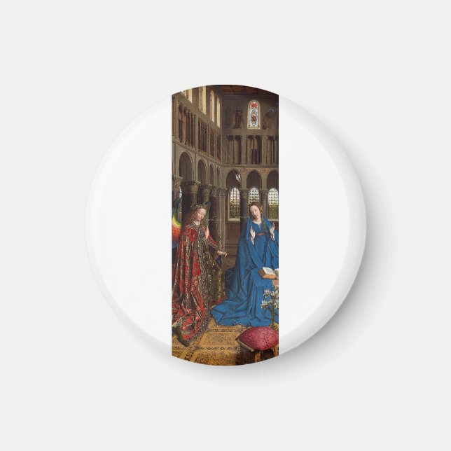 Van Eyck’s Annunciation Premium Cathedral Light Magnet (Front)