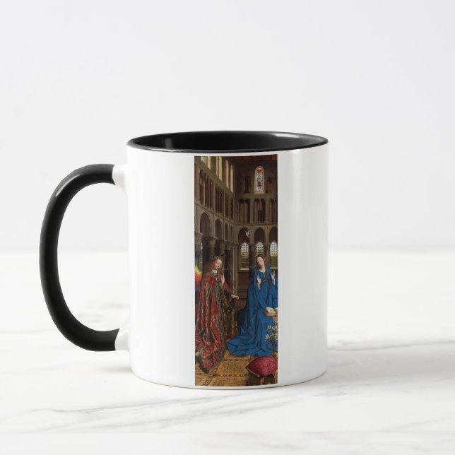 Van Eyck’s Annunciation Premium Cathedral Light Mug (Left)