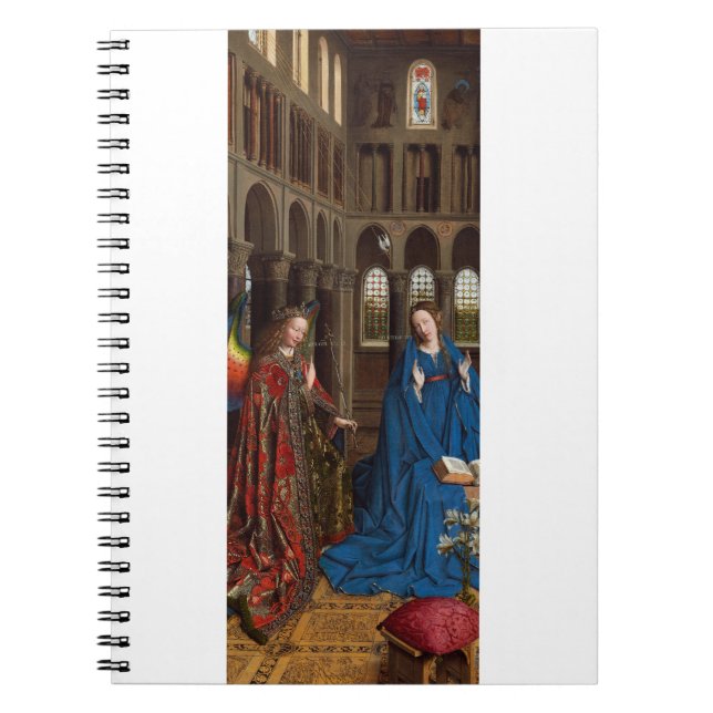 Van Eyck’s Annunciation Premium Cathedral Light Notebook (Front)