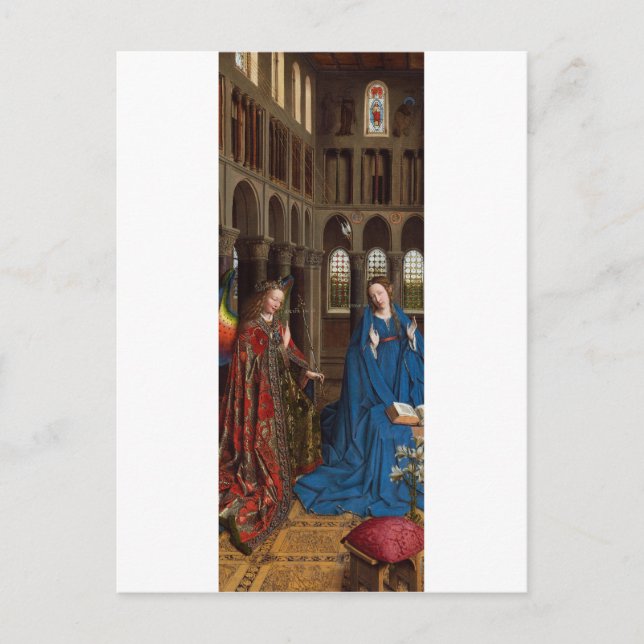 Van Eyck’s Annunciation Premium Cathedral Light Postcard (Front)
