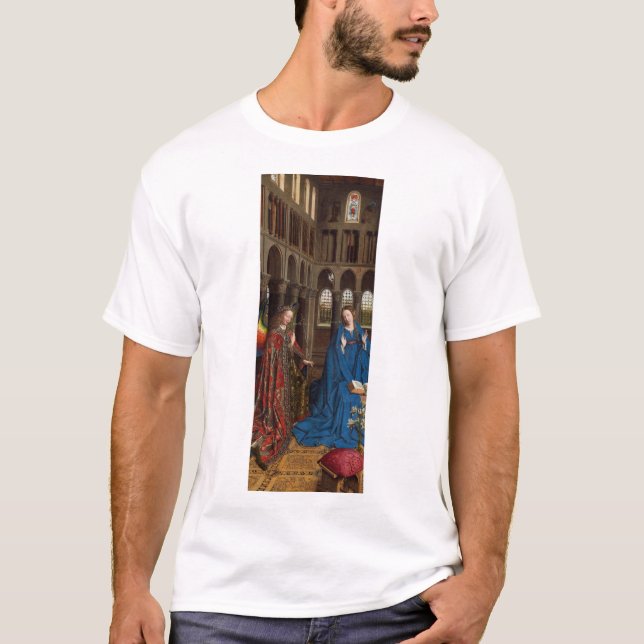 Van Eyck’s Annunciation Premium Cathedral Light T-Shirt (Front)