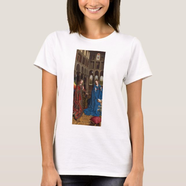 Van Eyck’s Annunciation Premium Cathedral Light T-Shirt (Front)