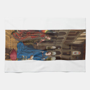 Van Eyck’s Annunciation Premium Cathedral Light Tea Towel