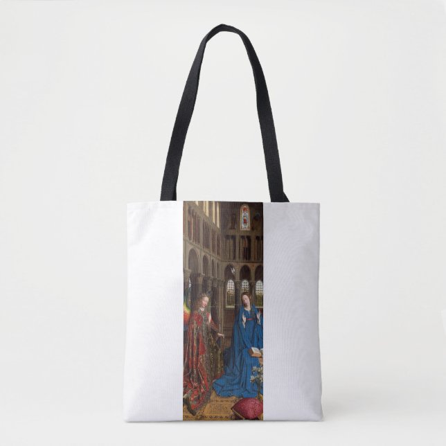 Van Eyck’s Annunciation Premium Cathedral Light Tote Bag (Front)