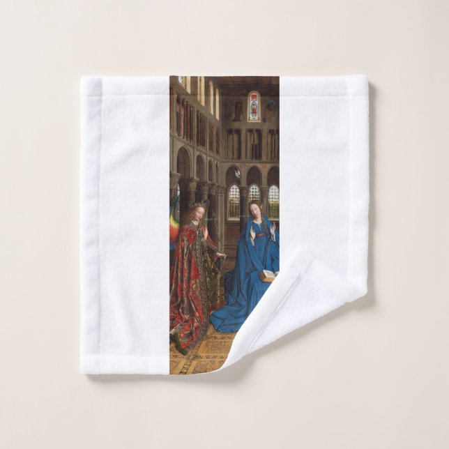 Van Eyck’s Annunciation Premium Cathedral Light Wash Cloth (Wash Cloth)