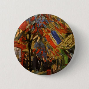 Van Gogh; 14th of July Celebration in Paris 6 Cm Round Badge