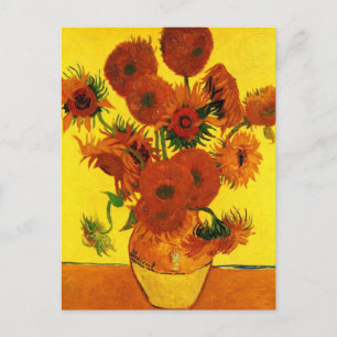 Van Gogh 15 Sunflowers Postcard