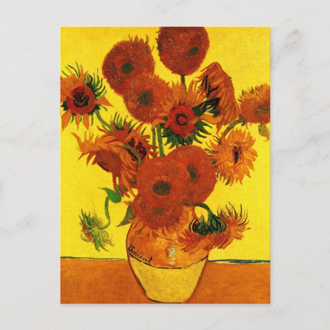 Van Gogh 15 Sunflowers Postcard (Front)