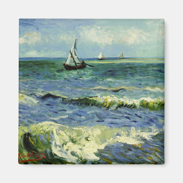 Van Gogh - A Fishing Boat at Sea Magnet (Front)