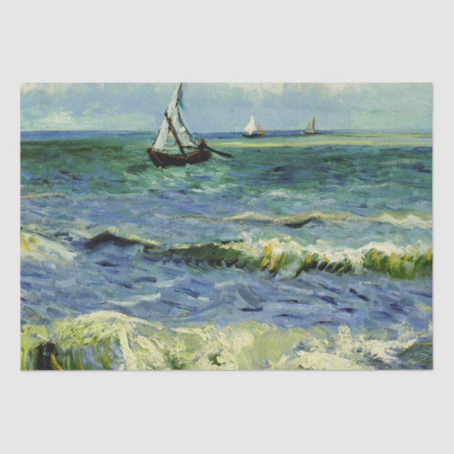 Van Gogh - A Fishing Boat at Sea, Tissue Paper (Front)