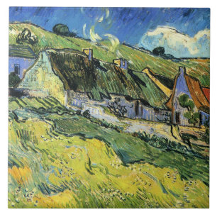 Van Gogh - A Group of Cottages Tile