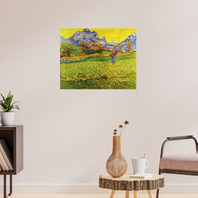 Van Gogh - A Meadow in the Mountain, Poster (Living Room 3)