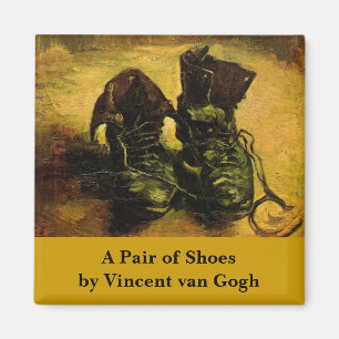 Van Gogh A Pair of Shoes, Vintage Still Life Art Magnet