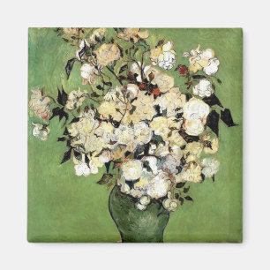 Van Gogh: A Vase of Roses Magnet