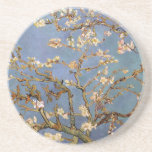 Van Gogh Almond Blossom Coaster<br><div class="desc">Vincent Van Gogh Nature Painting Series - Almond Blossom in Blue Tones</div>