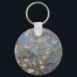 Van Gogh Almond Blossom Key Ring<br><div class="desc">Vincent Van Gogh Nature Painting Series - Almond Blossom in Blue Tones</div>