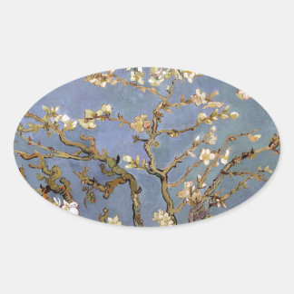 Van Gogh Almond Blossom Oval Sticker