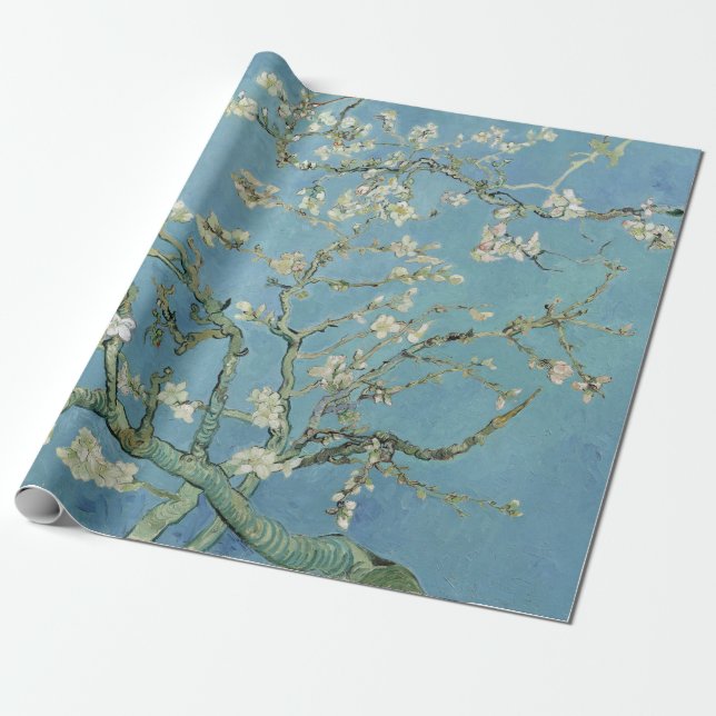 Van Gogh Almond Blossom Painting Wrapping Paper (Unrolled)
