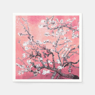 Van Gogh Almond Blossom peach pink Napkin