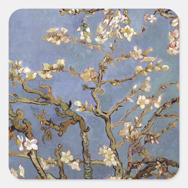 Van Gogh Almond Blossom Square Sticker (Front)