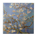 Van Gogh Almond Blossom Tile<br><div class="desc">Vincent Van Gogh Nature Painting Series - Almond Blossom in Blue Tones</div>