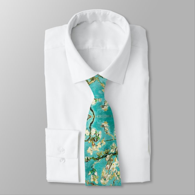 Van Gogh Almond Blossom Tree Painting Tie (Tied)