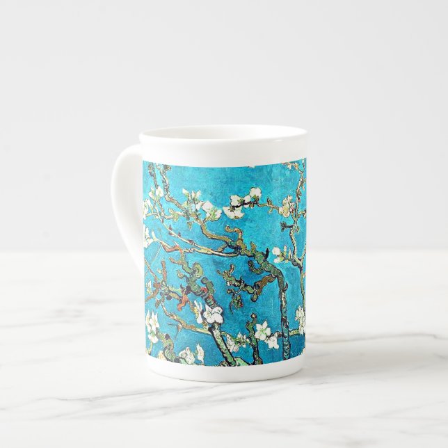 Van Gogh - Almond Blossoms,  Bone China Mug (Front Left)