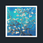 Van Gogh Almond Blossoms Bright Turquoise Napkin<br><div class="desc">Turquoise Almond Blossoms Gifts for Wedding Party, Baby Shower, or Spring Party: Celebrate your special occasions with the enchanting beauty of Vincent Van Gogh's Almond Blossoms. Our Turquoise Almond Blossoms Gifts are the perfect tokens of appreciation for your wedding party, baby shower, or spring party guests. Each gift showcases the...</div>
