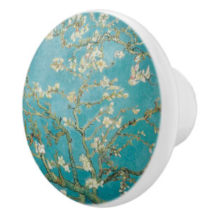 Van Gogh Almond Blossoms Ceramic Knob