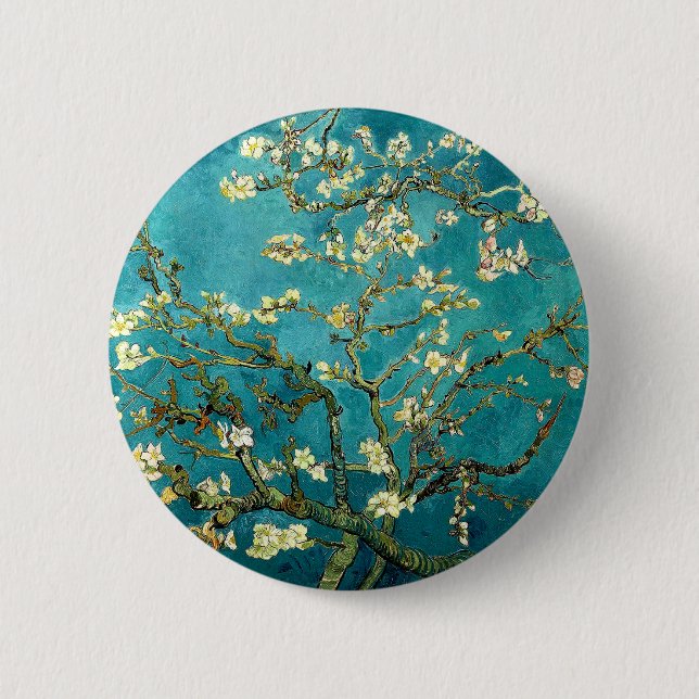 Van Gogh Almond Blossoms Classic Impressionism 6 Cm Round Badge (Front)