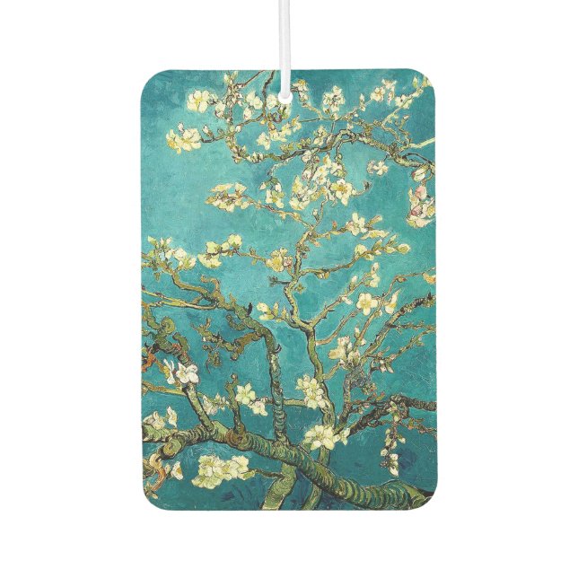 Van Gogh Almond Blossoms Classic Impressionism Car Air Freshener (Front)