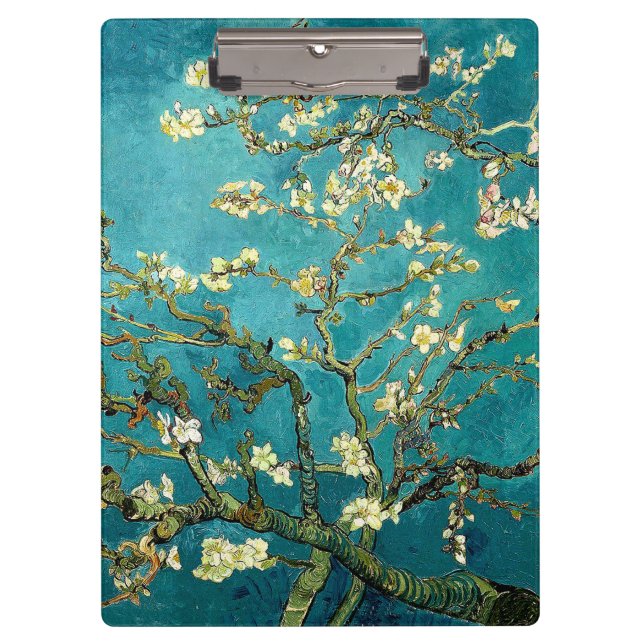 Van Gogh Almond Blossoms Classic Impressionism Clipboard (Front)