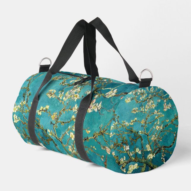 Van Gogh Almond Blossoms Classic Impressionism Duffle Bag (Left Corner)