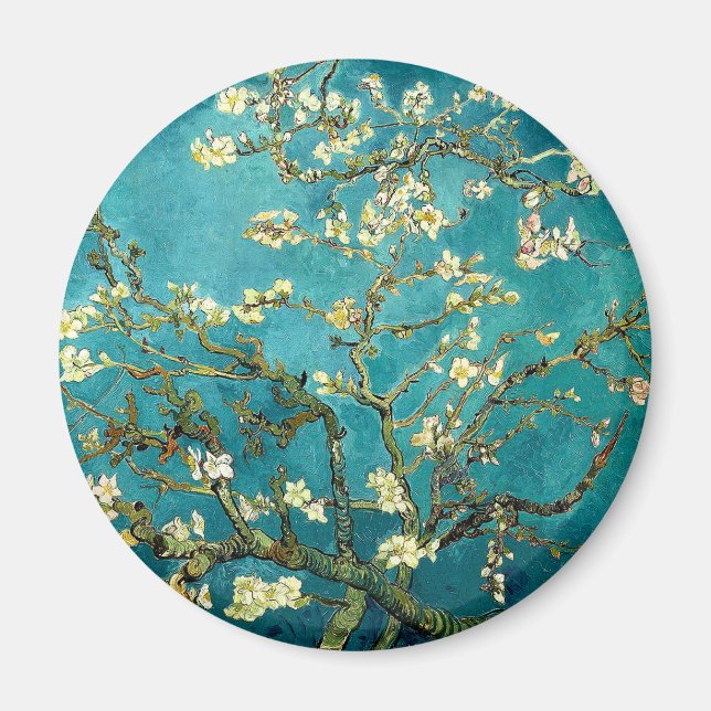 Van Gogh Almond Blossoms Classic Impressionism Magnet (Front)