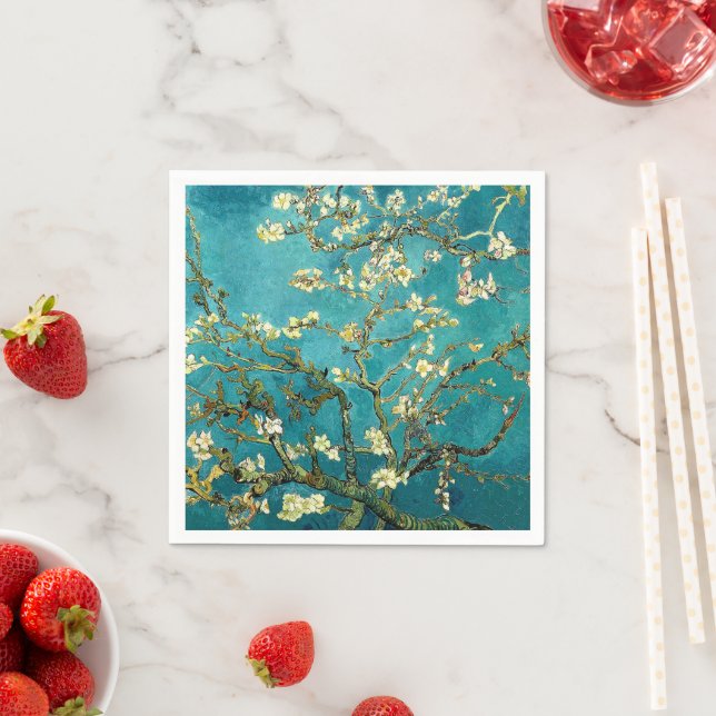 Van Gogh Almond Blossoms Classic Impressionism Napkin (Insitu)