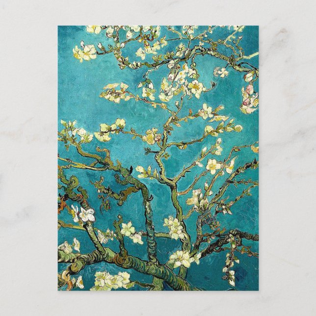 Van Gogh Almond Blossoms Classic Impressionism Postcard (Front)