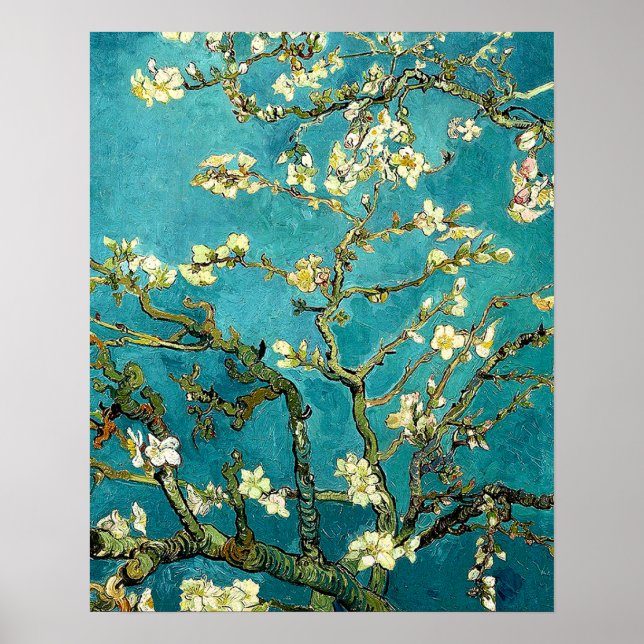 Van Gogh Almond Blossoms Classic Impressionism Poster (Front)