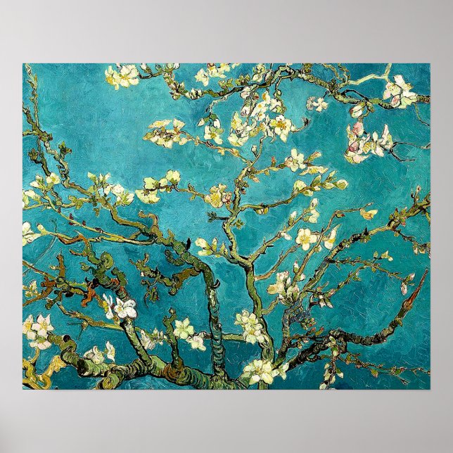 Van Gogh Almond Blossoms Classic Impressionism Poster (Front)