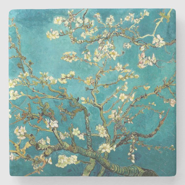 Van Gogh Almond Blossoms Classic Impressionism Stone Coaster (Front)