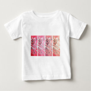 Van Gogh Almond Blossoms Dark Pink Peach Gradient Baby T-Shirt