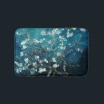 Van Gogh Almond Blossoms Dark Teal Bath Mat<br><div class="desc">Artist: Vincent Van Gogh
 Title: Almond Blossoms
 altered colour</div>