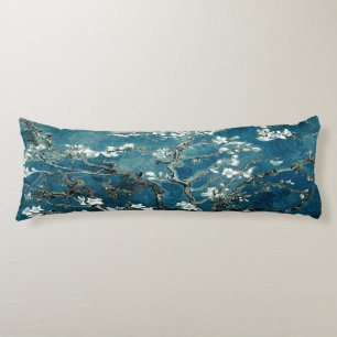 Van Gogh Almond Blossoms : Dark Teal Body Cushion